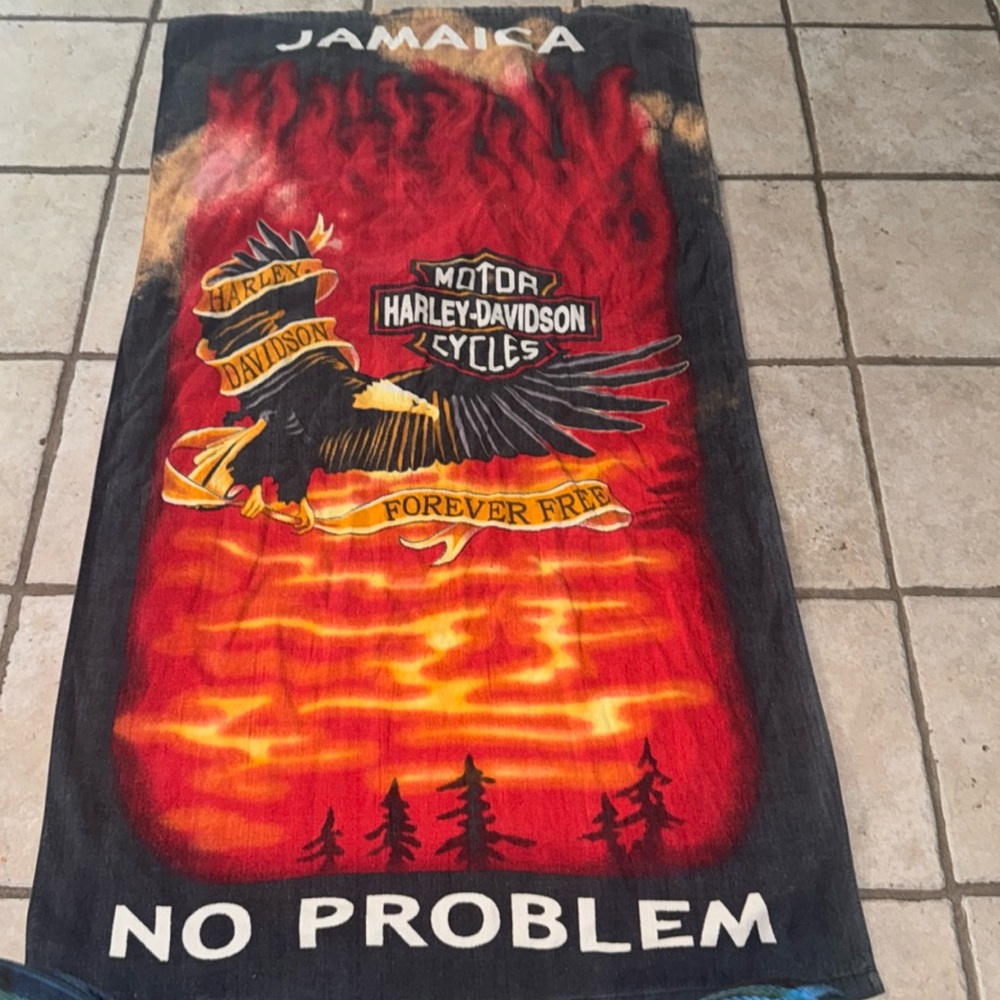 Harley Davidson Jamaica Towel